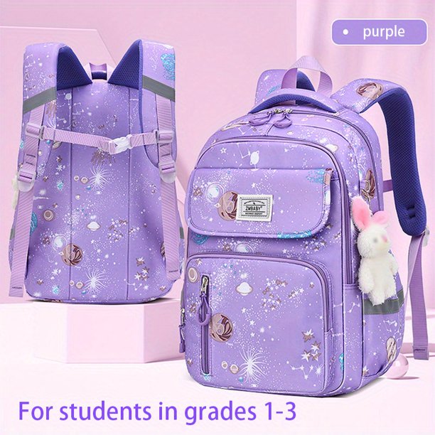 1pc Fashion Printed School Bags For Teen Girls And Boys, Kids Backpack, Large Capacity Multi-Pockets Design Laptop Backpack For Students, Great School Season Gift