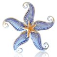 thumbnail image 1 of Decoración de pared de metal con forma de estrella de mar POXOHO, 30 cm, color plateado náutico, 1 of 6