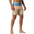 thumbnail image 5 of INSPIRE CHIC Men's Color Block Drawstring Waist Pool Beach Striped Swimming Shorts 34 Orange, 5 of 6