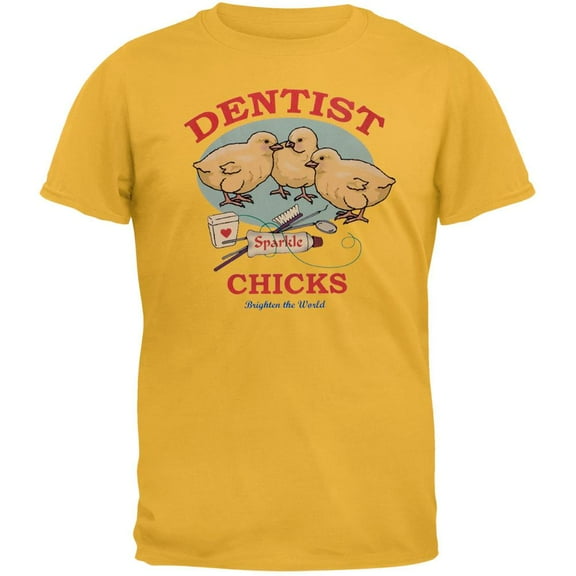 Dentist Chicks Brighten The World Adult T-Shirt - X-Large