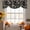 Black, Rose, Indigo, Slate, variant on Vintage Garden Flower Tie Up Valance Curtains for Windows, Kitchen Curtains Window Treatments, Rustic Floral Leaf Pastoral Black Short Window Shades Valances for Bedroom Bathroom Cafe 42"x18"