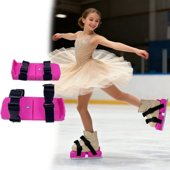 Patins à Glace pour Tout-Petits Deux-en-un Ajustables pour Activités Hivernales en Plein Air, Conception Deux-en-un avec Sangles à Crochet et Boucle et Stables pour l'Entraînement des Débutants, 2 Pcs