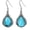 Turquoise, variant on Turquoise/Lapis Lazuli/Malachite/Larimar/Moss Agate/Moonstone 925 Sterling Silver Pear Shaped Teardrop Filigree Vintage Dangle Drop Earrings for Women