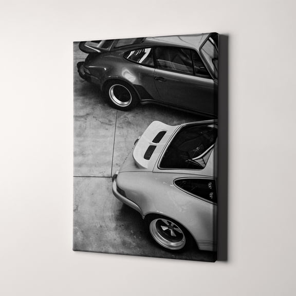 Vintage Porsche 911 Rear View Canvas Wall Art Print
