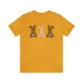thumbnail image 2 of Checkered Bunny Easter Short Sleeve T-shirts, Easter Bunny Women T-shirts, 2 of 4