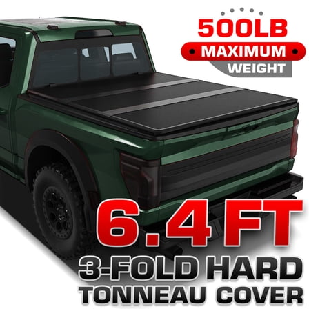 Hard Tri-Fold Truck Tonneau Cover Fits 2003-2025 Dodge Ram 1500 2500 3500 Black
