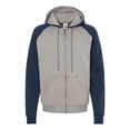 thumbnail image 1 of King Fashion KF4048 Fleece Raglan Hooded Full-Zip Sweatshirt, 1 of 2