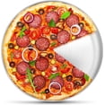 thumbnail image 1 of Shiyou Moule à Pizza 12 Pouces, Plateau de Cuisson Rond en Acier Inoxydable Plat de Service en Métal pour Maison, Restaurant, Extérieur, Non Toxique et Sain, Compatible Four et Lave-Vaisselle, 1 of 4