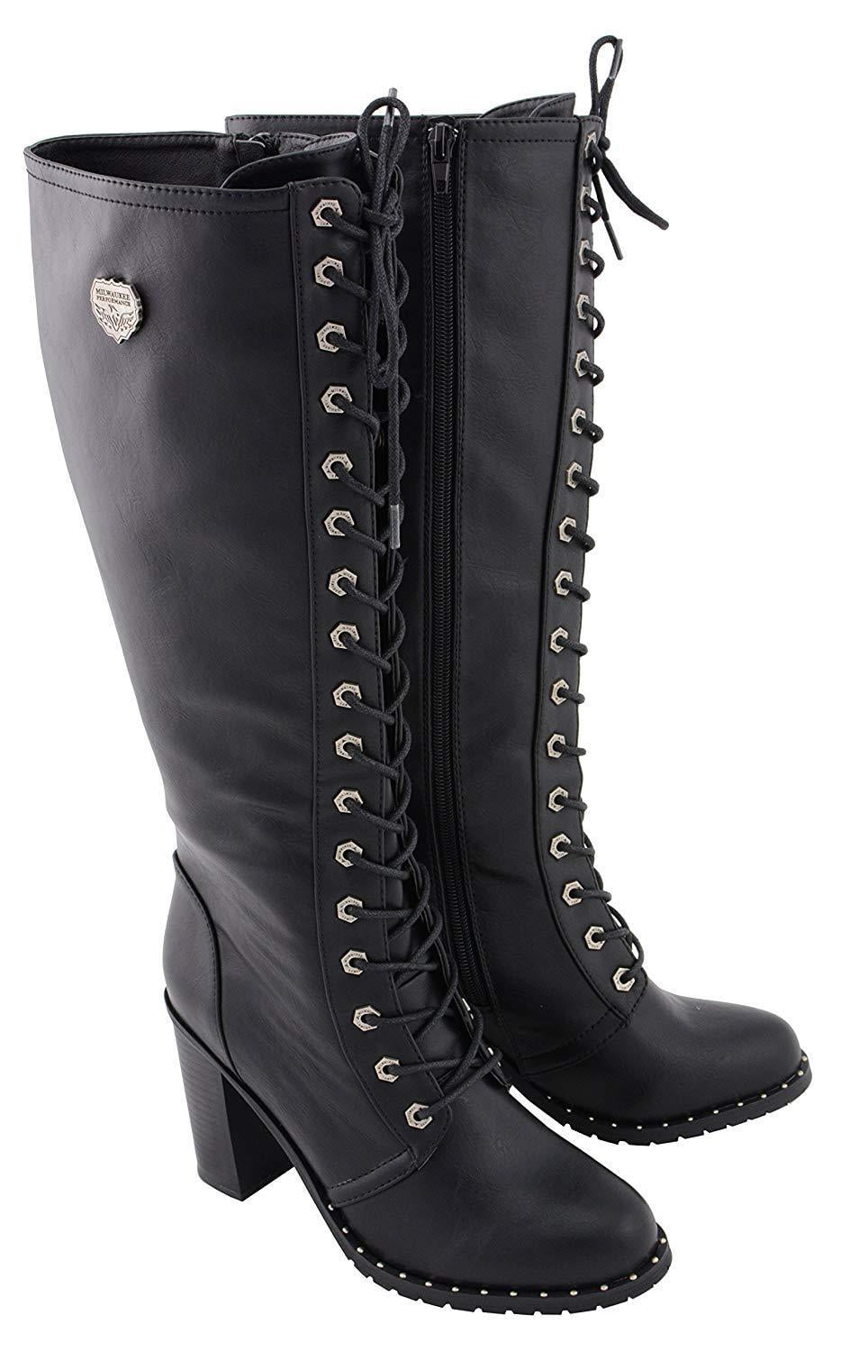 tall boots with laces