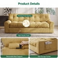 thumbnail image 5 of BEHOST 75.6" 3 Seater Sofa Couch for Living Room, Boneless Couch with Extra Deep Seats, Cloud Sofa with Upholstered 2 Pillows & Side Storage, Ginger, 5 of 10