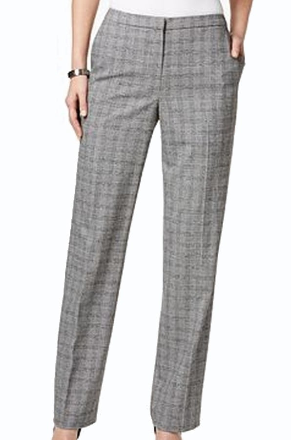 Tommy Hilfiger - Tommy Hilfiger NEW Gray Women's Size 6 Plaid Trousers Dress Pants - Walmart.com
