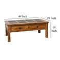 thumbnail image 5 of Benjara Marv Coffee Table, 2 Drawers, 49 Inch Rectangular w Brown Slate Inlay, 5 of 5