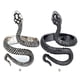 thumbnail image 4 of Qarigey Anillos Vintage chapado personalidad exagerada estereoscópico anillo de moda accesorios joyería para hombre verano diario Ropa, zapatos y accesorios Miscelánea Plata/Serpiente Qarigey AP010555-01, 4 of 6