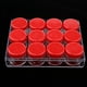thumbnail image 4 of Tarros 12x 20g Tarros Vacíos para Arte de Uñas Acrílico Craft Beads Maquillaje Botella rojo, 4 of 9
