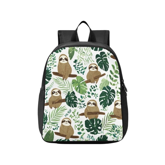 Toddler Backpack Leafy Sloth Design Waterproof Lightweight Backpack Casual Mini Daypack for Daycare & Travel