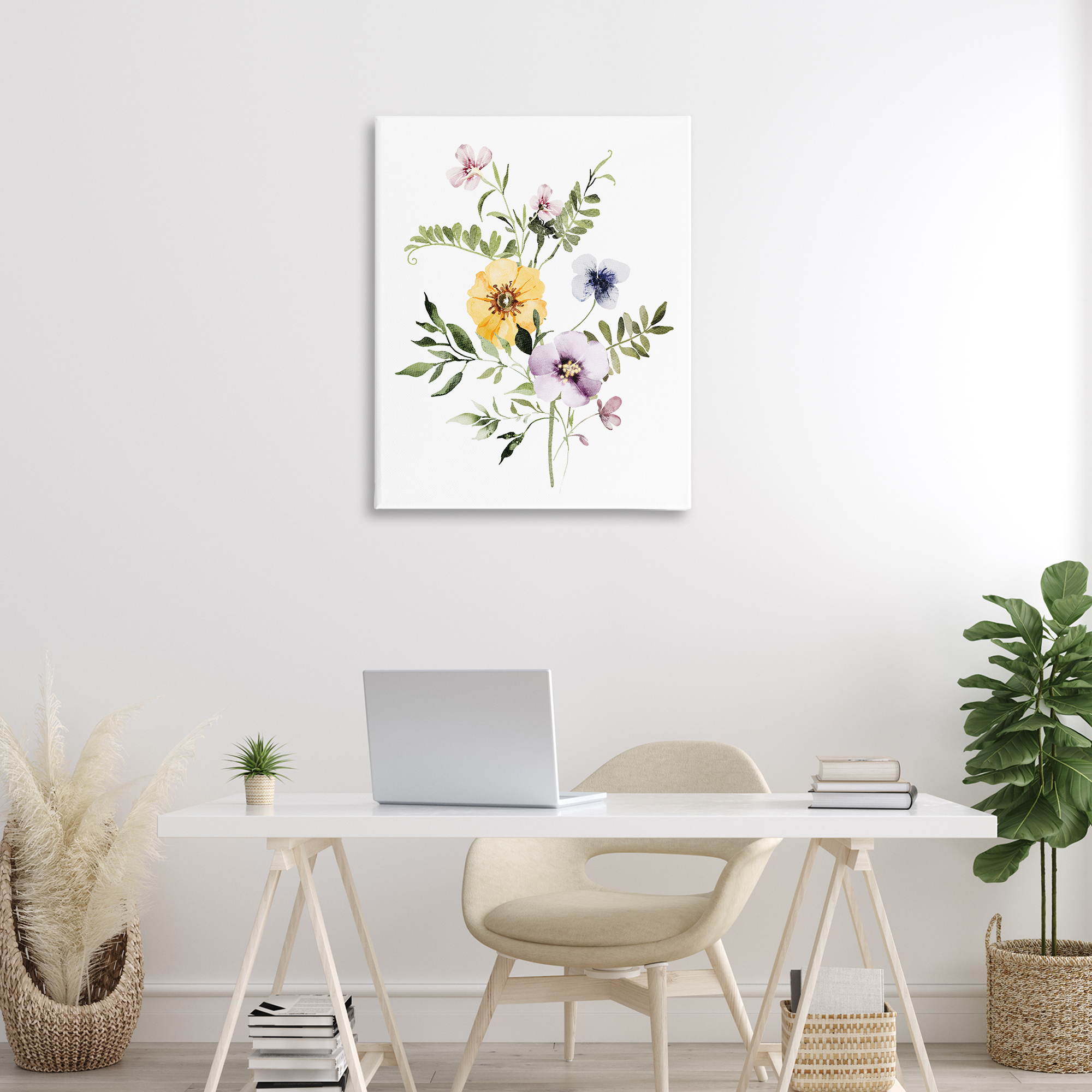 Garden Herbs Blooming Canvas Wall Art, design by Lettered and Lined