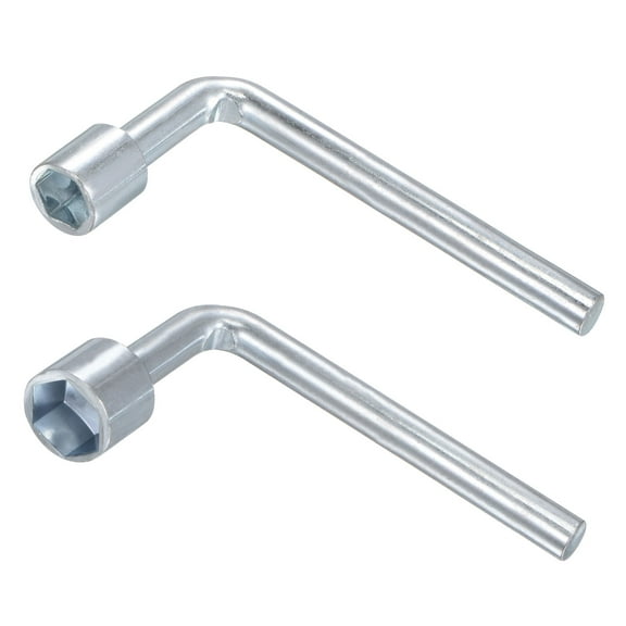 Uxcell 10mm & 13mm Metric L Shaped Angled Open Hex 6 Point Socket Wrench, Single Ended