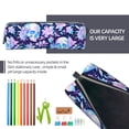 thumbnail image 5 of Honeii crystal Skull flower leaf Pattern Pencil Case, Pencil Pouch, Pencil Case Small, Pencil Pouch Aesthetic, PVC Pencil Pouch, Pencil Bag, Makeup Pouch, 5 of 7