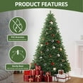 thumbnail image 5 of Uforic 6ft Spruce Artificial Christmas Tree with 880 Branch Tips & Foldable Base, Green, 5 of 9