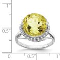 thumbnail image 3 of Sterling Silver Rhodium White Topaz & Lemon Quartz Ring Size 7, 3 of 3