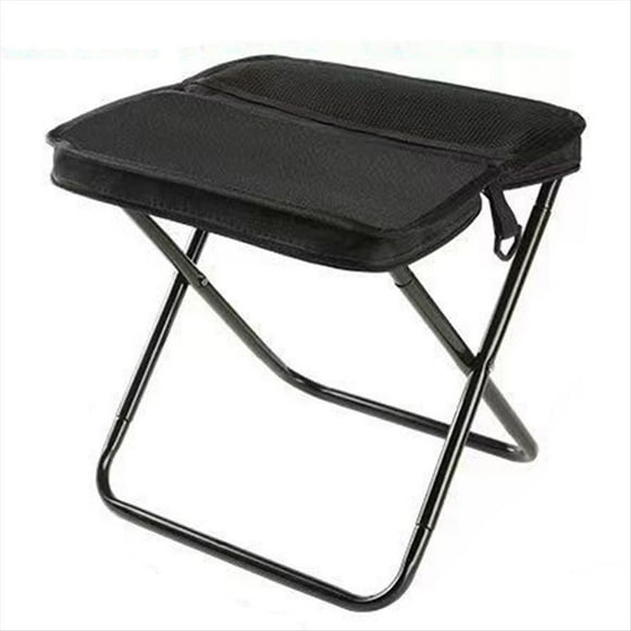Tabouret Portable pour Alpinisme Randonnée, Tabouret Pliable avec Sac de Transport, Repose-Pieds Extérieur pour Pique-Nique Randonnée Pêche C, 1 x Tabouret Portable, Noir