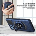 thumbnail image 3 of Compatible for T-Mobile REVVL 6 5G Case with Tempered Glass Screen Protector [Military Grade] Ring Car Magnetic Mount Kickstand Shockproof Phone Cover - Blue, 3 of 7