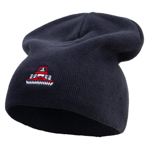 Red Farming Car Big Size Superior Cotton Short Knit Beanie - Navy XL-3XL