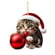 thumbnail image 4 of Adornos navideños de gato 2023, colgantes para árbol de Navidad, multiusos, para chimenea de pared. Estilo A, 4 of 9