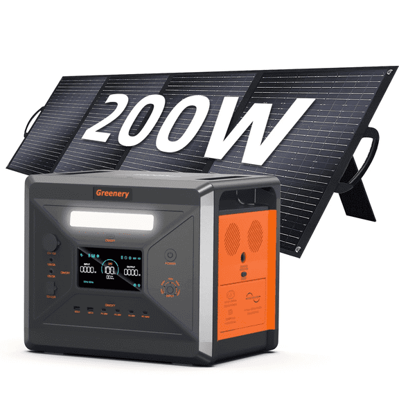 Solarplay 2500W Portable Power Station with 200W Solar Panel 2304Wh LiFePO4 (LFP) Battery Solar Generator,4 AC Outlets for Outdoor Camping,Home Backup,Emergency,RV