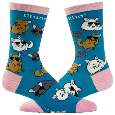 

Youth Chinchillin Socks Funny Cool Chinchilla Pet Rodent Graphic Novelty Footwear