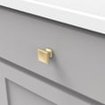 thumbnail image 3 of Hickory Hardware Bridges Traditional Square Cabinet Knob 1 in. Satin Nickel 1 pk, 3 of 7