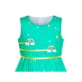 thumbnail image 4 of Girls Dress Turquoise Unicorn Rainbow Summer Sundress 9-10 Years, 4 of 6