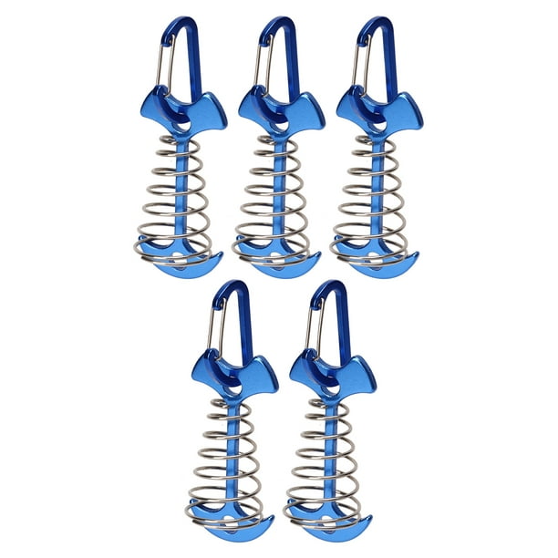 5pcs Tent Nails, Large Deck Boards Camping Tent Fixing Stakes With Spring  Buckle Adjustable Wind Rope Deck Anchor Pegs 