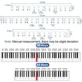 thumbnail image 5 of Jxr Removable Piano Keyboard Note Guide Labels, No Need Stickers, Silicone Reusable Piano Rake Key Labels Overlay for Beginners Kids, 88-Key Full Size (Classic Black), 5 of 8