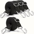 thumbnail image 1 of CNKOO [4 Pcs Sangles Élastiques Robustes] 4 Pcs Sangles Élastiques Réglables Robustes avec Crochets en Métal / 39 Pouces Extra Longues Fixation Sécurisée Tout Temps pour Moto Vélo Bagages, 1 of 5