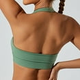 thumbnail image 6 of Workout Bras for Women Seamless Bra Feature V-Neck Balconette Bra Style W-1121 Green M, 6 of 8