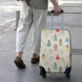 thumbnail image 3 of Beige Princess Flower Pattern Luggage Cover Fashion Suitcase Cover Baggage Covers Fit 25-28 Inch Luggage (Go Travel), 3 of 5