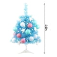 thumbnail image 3 of Wal&mart Deals SEMPAI 24’’ Tabletop Mini Christmas Tree Set , Artificial Mini Christmas Pinaster Tree With LED String Lights & Ornaments For DIY Christmas Decorations Up to 45% off New Year's Day, 3 of 7