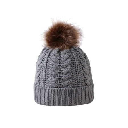 

Gubotare Baby Hat Wool Knitted Cap Autumn Winter Children s Wool Hat Scarf Set Cute Bow Warm Children s Knitted Grey 1-4 Years