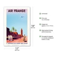 thumbnail image 2 of Marrakech Morocco - North Africa by Air - France - Vintage Airline Travel Poster by Maurice Guiraud-Riviére c.1934 - Master Art Print (Unframed) 12in x 18in, 2 of 4