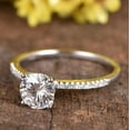 thumbnail image 2 of Dash Jewel 14K White Gold Plated 1.5 Ct Round Cut Diamond Wedding Ring - Stunning Solitaire with Accents - Ideal Engagement Ring for Women - A Timeless Piece to Cherish and Celebrate Forever, 2 of 3