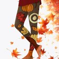 thumbnail image 3 of Thanksgiving Leggings for Women 2025 High Waisted Festive Graphic Breathable Tights Workout Yoga Pants, 3 of 5