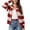 Red, variant on JIAYUE Women Crew Neck Cardigan Button‑Front Color Block Striped Knit Sweater Long Sleeve Stylish Tops for Outdoor Wear
