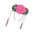 thumbnail image 4 of Diadema Qing con Borla, de Princesa, Diadema Floral, Aro de Pelo Chino para Puesta de Festival, 4 of 8