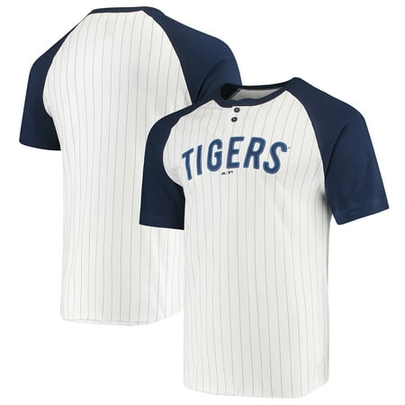 Pinstripe Mlb Jersey - Detroit Tigers Majestic Everything in Order Domestic Pinstripe T-Shirt - White