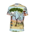 thumbnail image 6 of Wukai African Women Print Men's Short-Sleeved Mesh T-Shirt,Quick-Dry Short Sleeve Workout T-Shirt-4X-Large, 6 of 8