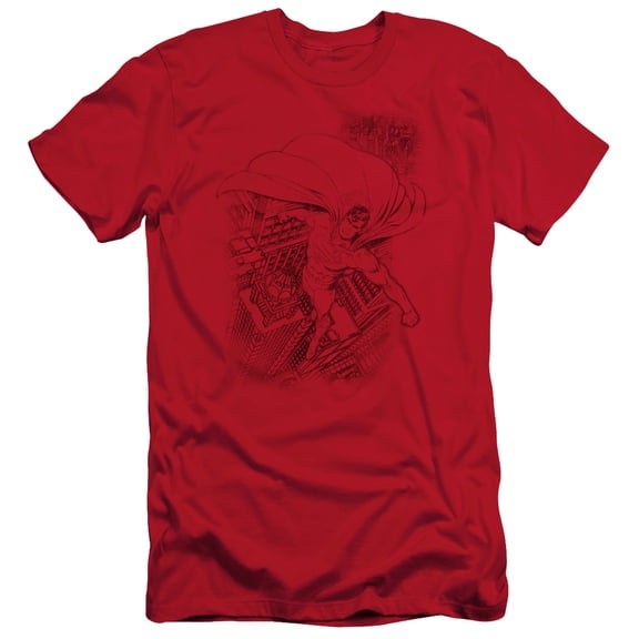 Superman - In The City - Slim Fit Short Sleeve Shirt - Large