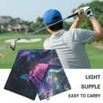 thumbnail image 5 of Yuyamidu Hummingbird Coral Fleece Golf Towel Purple Rose Golf Towels with Hook and Loop Fastener Convenient Golf Cleaning Towel, 5 of 7