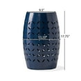thumbnail image 3 of Christopher Knight Home Lilac Outdoor 12" Iron Side Table, Dark Blue, 3 of 7