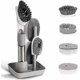 thumbnail image 1 of Dish Brush, Soap Dispensing Dish Brush Set with 4 Replacement Heads and Storage Holder, Gray, 1 of 4